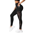 thumbnail image 4 of WAYUTE Women's Leggings High Waisted Tights with Mesh Panels and Side Pockets for Ladies Seamless Stretchy Fit Daily Wear XL, 4 of 6