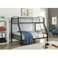 thumbnail image 4 of HomeRoots 403932 Black Traditional Twin Over Full Size Bunk Bed, 4 of 5