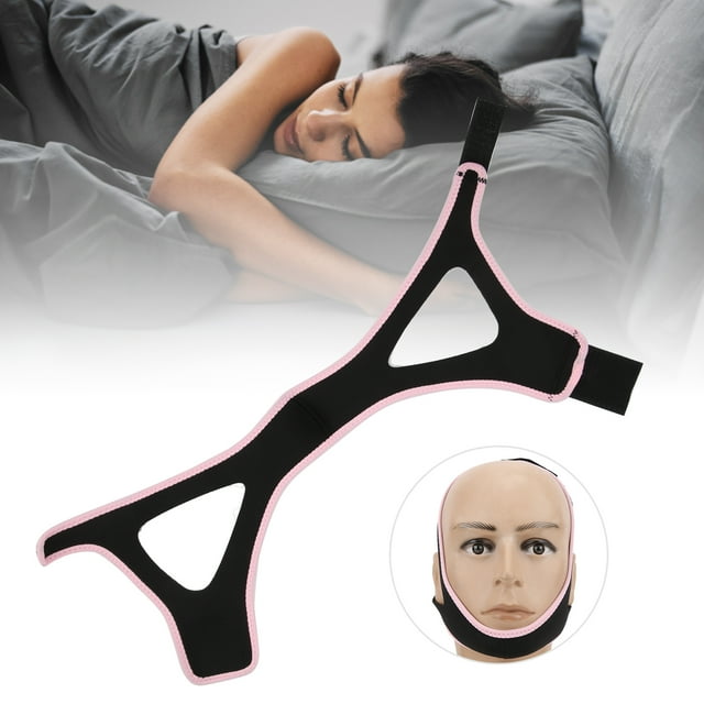 Stop Snoring Chin Strap, Adjustable Breathable Jaw Support Belt, Neoprene Material, Triangle Design, Men Women, Anti Snoring Solution
