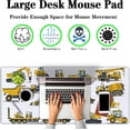 thumbnail image 2 of Big Mouse Pad Yellow, Keyboard Mouse Pads Computer Mats, Big Gaming Mouse Pad Waterproof Non-Slip Rubber Base, 35.4 X 15.7 inch for Work/Game/Office/Home Large Construction Equipment, 2 of 6