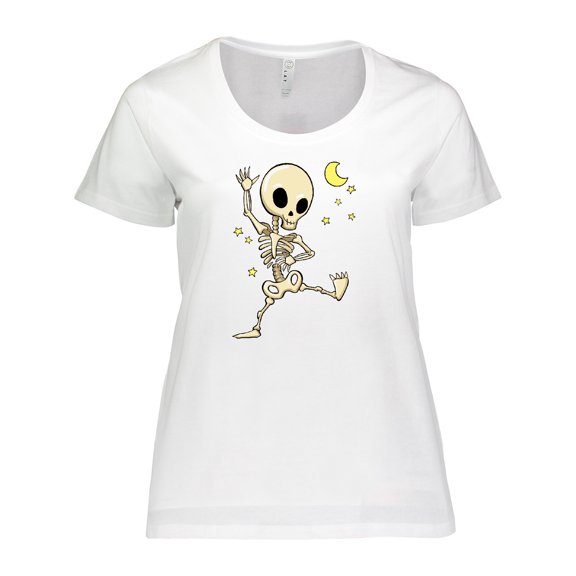 Inktastic Cute Dancing Skeleton Women's Plus Size T-Shirt