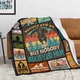 thumbnail image 3 of Bigfoot Gifts,Bigfoot Gifts for Men Women, Sasquatch Gifts, Birthday Gifts for Sasquatch Lovers, Funny Idea for Bigfoot Lover, Outdoor Camper Gifts Throw 80" x 60", 3 of 5