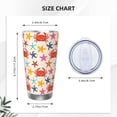 thumbnail image 4 of Rateoe Crabs And Seastars Printed Car Guy Gifts for Men Women Tumbler - 20oz/590ml Double Wall Vacuum Insulated Stainless Steel Travel Tumbler Cups with Lid & Straw-Straw Two-piece Set, 4 of 8