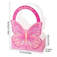 thumbnail image 3 of Pink Butterfly Shaped Gift Box with Handle, 12x8.5x4.5 Inch Cardboard Storage Box for Bouquet, Flowers, Jewelry, Birthday, Wedding Favor, Decorative Present Box, 1-Piece, 3 of 6