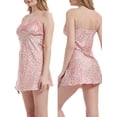 thumbnail image 2 of Uncia Active Womens Satin Sleepwear Lingeie for Women Sexy Chemise Nightgown for Women, 2 of 6