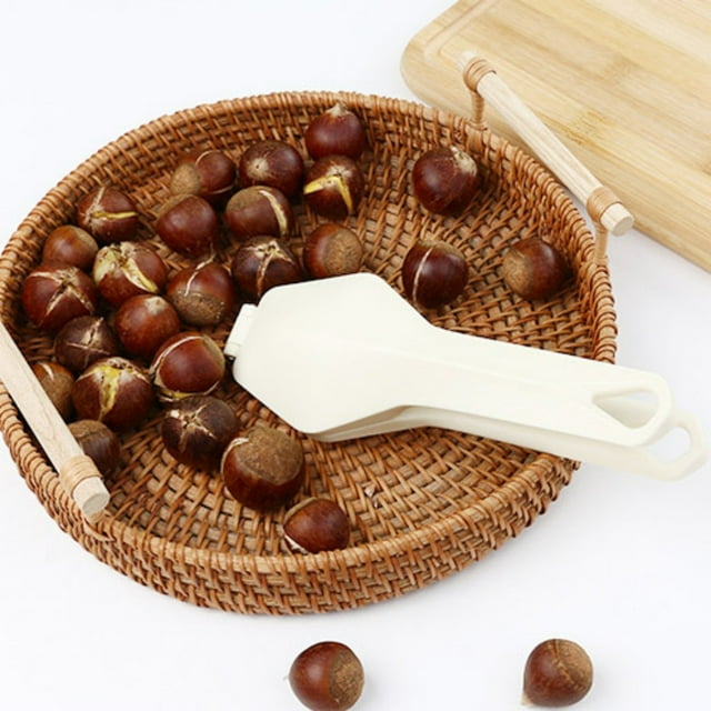 Herramienta para pelar castañas y avellanas | Abridor de tuercas de plástico ergonómico | Gadget de cocina Easy Grip para almendras, nueces, macadamia | Diseño duradero y compacto | 1 Pieza