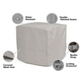 thumbnail image 4 of Covermates Square Dining Table Cover - Heavy-Duty Polyester, Weather Resistant, Covered Mesh Vent, Patio Table Covers, 52W x 52D x 25H, Ripstop Grey, 4 of 8