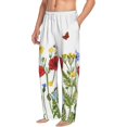 thumbnail image 6 of Gukieu Wild Herbs Print Men's Home Trousers, Elastic Drawstring Home Pajamas Clothing Suitable for Adult Men-Medium, 6 of 6
