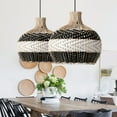 thumbnail image 4 of Arturesthome 1-Lights Rattan Pendant Lighting Handmade Lampshade Chandelier Adjustable Hardwired 23.62", 4 of 6
