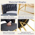 thumbnail image 5 of Set of 2 Swivel Bar Stools with Breathable Cotton and Linen Soft Cushions, Electroplated Metal Frames without Rust, Suitable for Restaurant and Bar Use (Dark Gray), 5 of 11
