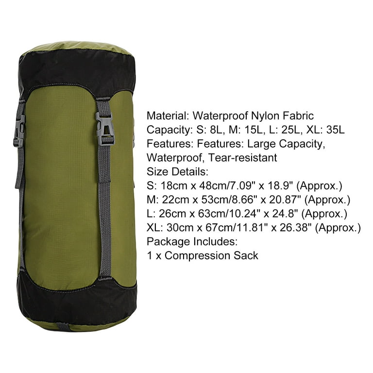 Hesroicy 8/15/25/35L Sleeping Bag Compression Sack Large Capacity