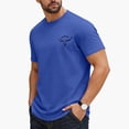 thumbnail image 5 of Mens Cotton Short Sleeved T-shirt Athletic Workout Lightweight Casual Tees Summer Crew Neck Beach Classic Tee Tops, 5 of 6