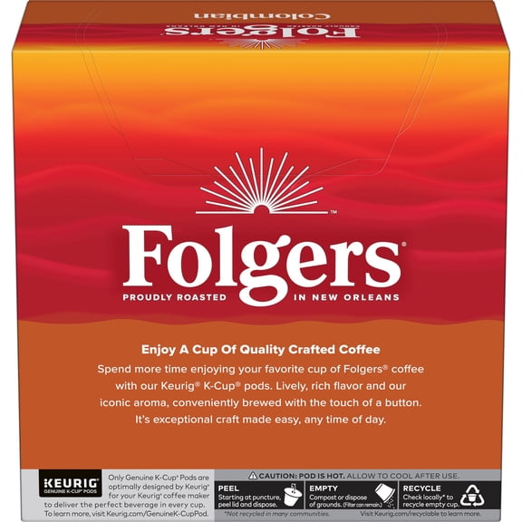 Folgers 10.15 Ounce Colombian 32 Count Kcup