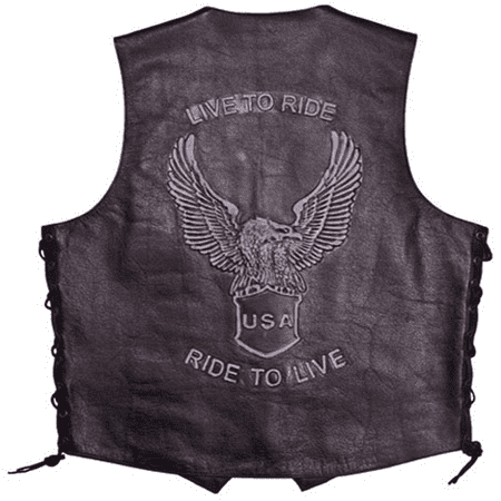 20-108L-52 Mossi Mens Live To Ride Vest Size 52 Black