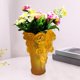 thumbnail image 3 of Jarrón de cristal elegante arreglo decorativo adornos hechos a mano botella de flores para Amarillo, 3 of 8