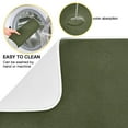 thumbnail image 2 of joogoo Olive Green Solid Dish Drying Mat Kitchen Counter Absorbent Drying Pad 16x18 in Drainer Rack, 2 of 8