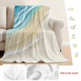 thumbnail image 5 of Teal Blue Beach Coastal Blanket Soft Cozy Warm Throw Blanket for Couch, Plush Fuzzy Flannel Fleece Blankets for Sofa, Summer Ocean Nautical Seaside Bed Blankets Lightweight Gifts for Women, 50"x80", 5 of 9