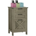 thumbnail image 1 of HOMCOM 3 Drawer File Cabinet Filing Cabinet for A4 Letter Size Grey Wash, 1 of 10
