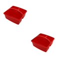 thumbnail image 4 of Advancent Práctica bandeja de almacenamiento: y segura para todas las pertenencias Cesta de almacenamiento apilable de 3 celdas roja rojo 2Conjunto, 4 of 6