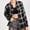 Black, variant on Herrnalise Women's Lightweight Vee Cardigan Sweater Women's Fashion Plaid Cardigan Jackets Casual Long Sleeve Button Down Lapel Tops Blouse Loose Comfy Shirts Coat