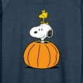 thumbnail image 3 of Peanuts - Snoopy Woodstock Pumpkin - Women's Lightweight French Terry Long Sleeve Shirt, 3 of 6
