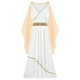 thumbnail image 5 of XUNZOO Women's Greek Beauty Roman Queen Toga Dress Ancient Grecian Empress Maxi Gown Champagne M, 5 of 6