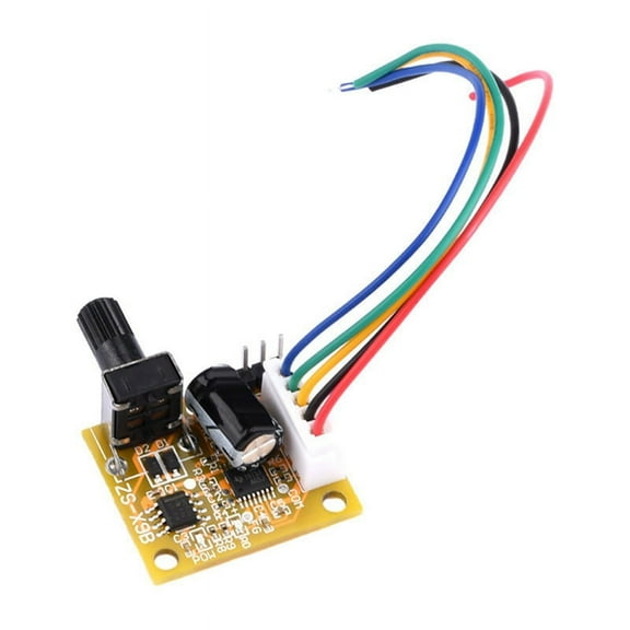 BLDC 3-Phase Brushless Motor Driver DC5V-15V 2A 15W DC Motor Speed Controller Sensorless Board Module Power Supply,1 x BLDC Brushless Motor Driver 1 x 5PIN cable,yellow