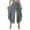 Gray, variant on Women's Loose Palazzo Pants Elastic Waist Split Skirt Pants Wide Leg Flowy Casual Lounge Trousers - Gray - S