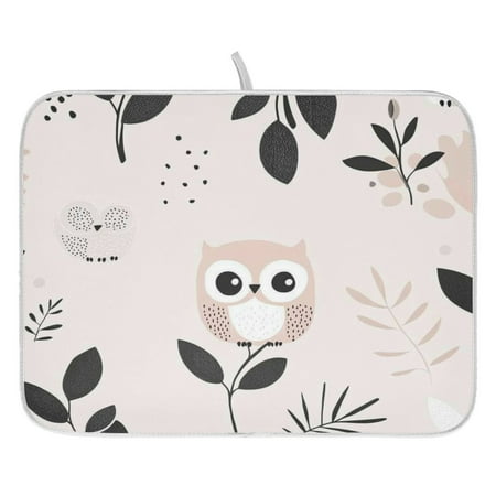 

Cartoon Cute Bird Dish Drying Mat for Kitchen Quick Drying Absorbent Soft Durable 16 x 18