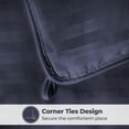 thumbnail image 3 of Superior Striped Down Alternative Comforter, King, Navy Blue, 3 of 12