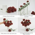 thumbnail image 5 of 10PCS Artificial Roses Flower Silk Rose with Stem Realistic Artificial Long Stem Black Rose Valentine's Day Fake Roses Bouquet for Wedding Home Decoration, 5 of 5