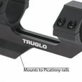 thumbnail image 2 of Truglo TG8964B Riser Mount 1-Piece Base 30mm Dia 1" Black Matte Anodized, 2 of 3