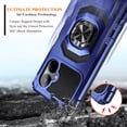thumbnail image 5 of Nagebee For Boost Celero 5G 2024 Phone Case with Tempered Glass Screen Protector Full-Body Protective [Military-Grade] Magnetic Car Mount Ring Holder Durable Cover (Blue), 5 of 6