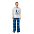 thumbnail image 2 of Pijamas navideños familiares a juego, camiseta con estampado de árbol y letras y pantalones a cuadros. Ropa de dormir para estar en casa., 2 of 10