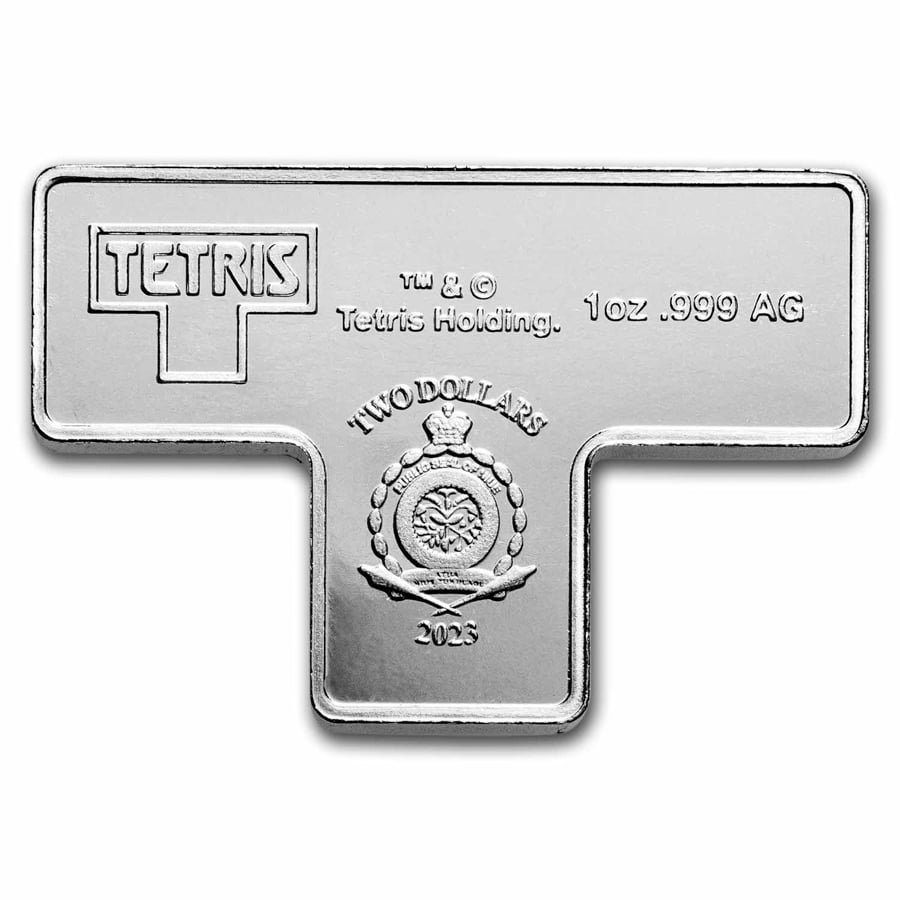 2023 テトリス銀貨 1オンス Z型 2023 Tetris™ Niue 1 oz Ag $2 Tetrimino Shapes 7-Coin Set