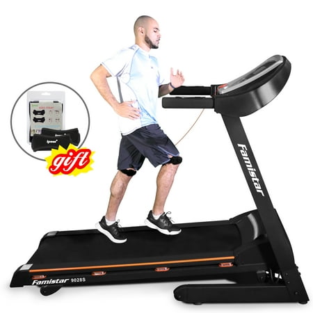 Famistar 9028S Folding Electric Treadmill Motorized Running Machine, 3.25HP Portable Auto Incline Treadmill, w/ 15 Levels Incline, Up to 9MPH...