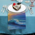thumbnail image 4 of WERPE Sunset Ocean Waves Mountain Cloth Napkin Reusable Party Dinner Decoration Washable Napkins 4 PCS, 4 of 7