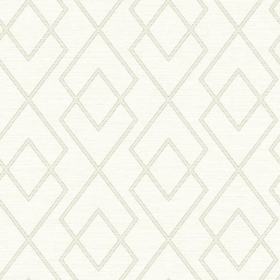 Chesapeake Blaze White Trellis Wallpaper