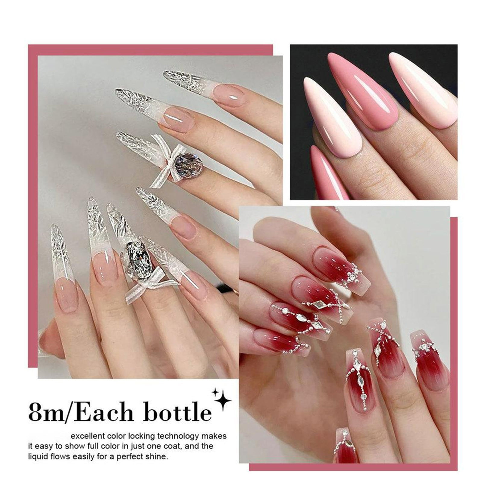 Nail Phototherapy Gel Set,Long-Lasting Nail Color Gel Polish Kit with 8 Colors,Nail Art Tools,Salon-Quality Manicure Set for Home Use – Includes Nail File,Cuticle Pusher,Nail Clipper & Nail Glue