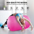 thumbnail image 3 of Air Mat Tumble Track Air Spot, Round Inflatable Air Roller, Air Barrel Gymnastic Equipment with Electric Pump, Tumbling Backbend Trainer for Home Use/Gym/Yoga/Cheerleading/Beach/Park/Water, Pink, 3 of 6