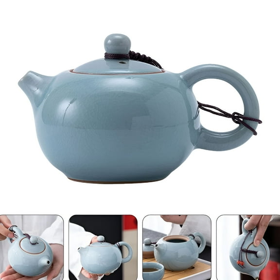 ACDANC Traditional Ceramic Teapot Chinese Style Porcelain Kettle for Home Enjoyment