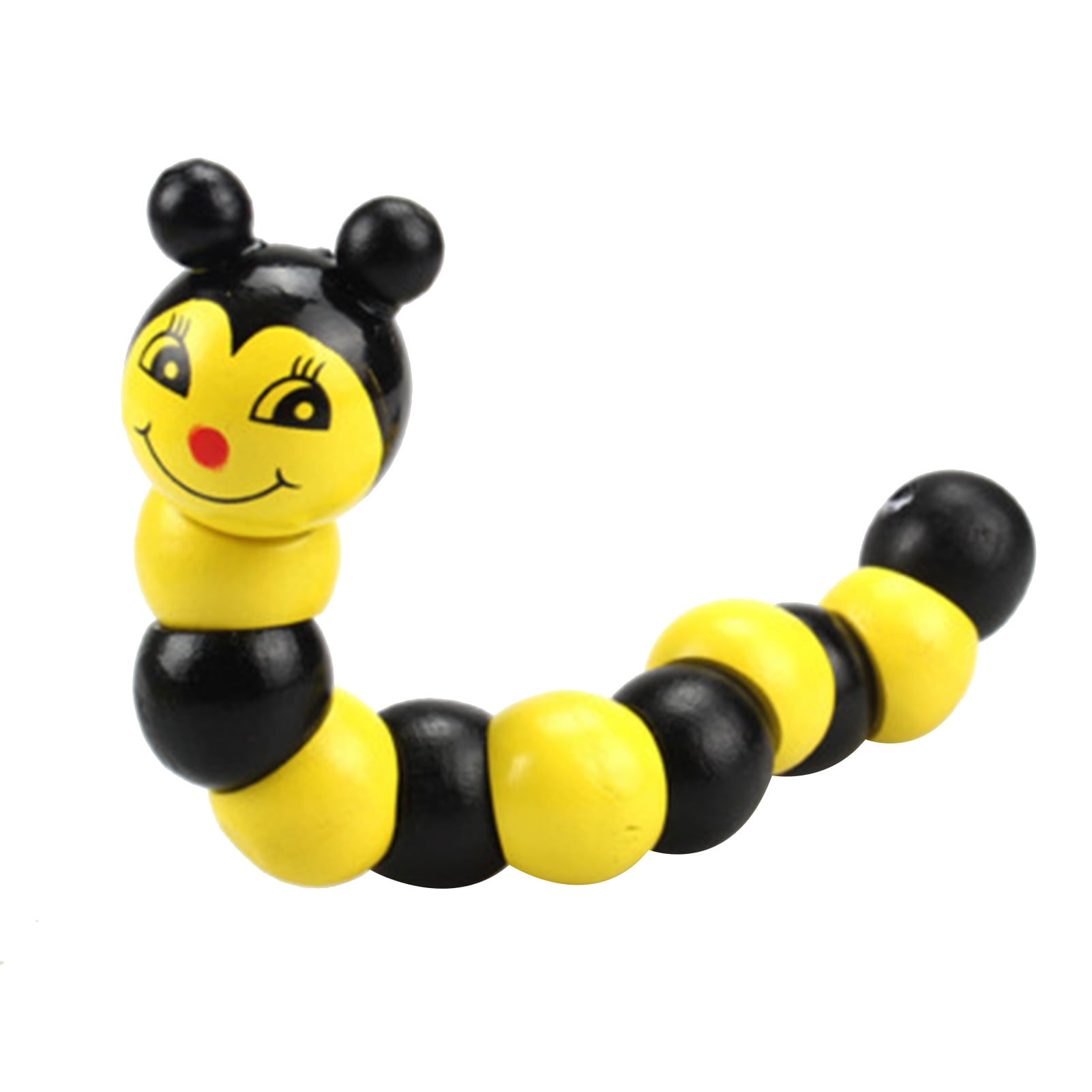 Simulation Caterpillar Wooden Twisted Worms Kids Children Early Educational Toys 
