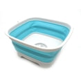 thumbnail image 2 of SAMMART 9.3L (2.46Gallon) Collapsible Dishpan with Draining Plug - Foldable Washing Basin - Portable Dish Washing Tub - Space Saving Kitchen Storage Tray, 2 of 7