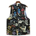 thumbnail image 3 of IROINNID Men's V-Neck Sleeveless Graphic Prints Loose Trend Personality Suit Vest, 3 of 9