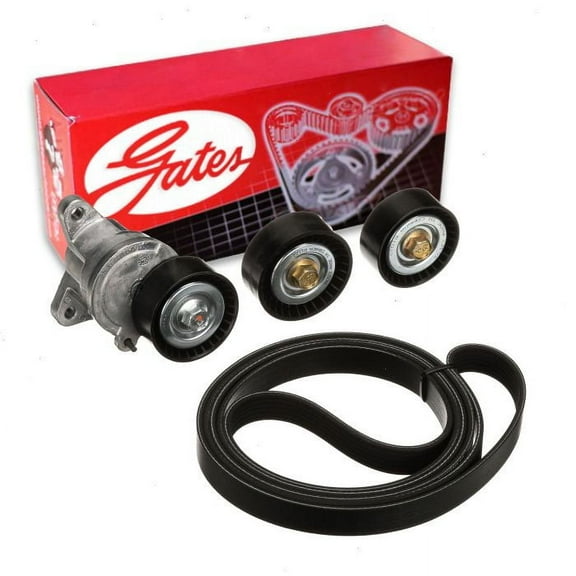 Gates Complete Serpentine Belt Drive Component Kit compatible with Jeep Patriot 2.0L 2.4L L4 2008-2017