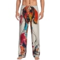 thumbnail image 2 of Lsque Colorful Dachshund Art Print Men's Pajama Pants, Lounge Pant - Comfortable Home Wear,Elastic Waistband, Stylish Design-Medium, 2 of 9