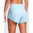 thumbnail image 2 of Shorts CRZ YOGA de tiro alto con abertura lateral y costura interna de 7.5 cm azul, 2 of 4