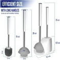 thumbnail image 3 of True Fresh 2 in 1 Toilet Brush and Plunger Set Stainless Steel - Toilet Plunger and Toilet Brush and Caddy Holder, 3 of 8