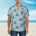 thumbnail image 5 of Uemuo Cute Hippopotamus Printed Regular Fit Short Sleeve Casual Hawaiian Shirt for Men,Aloha shirt,Tropical shirt,Floral print shirt,Vacation Beach shirt-Medium, 5 of 9
