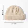 thumbnail image 3 of Gorro Tejido A La Moda Beanie Skullcap Sailor Cap Cuff Brimless Beanie Hat Para Hombres Y Mujeres Methold AP007385-02, 3 of 5
